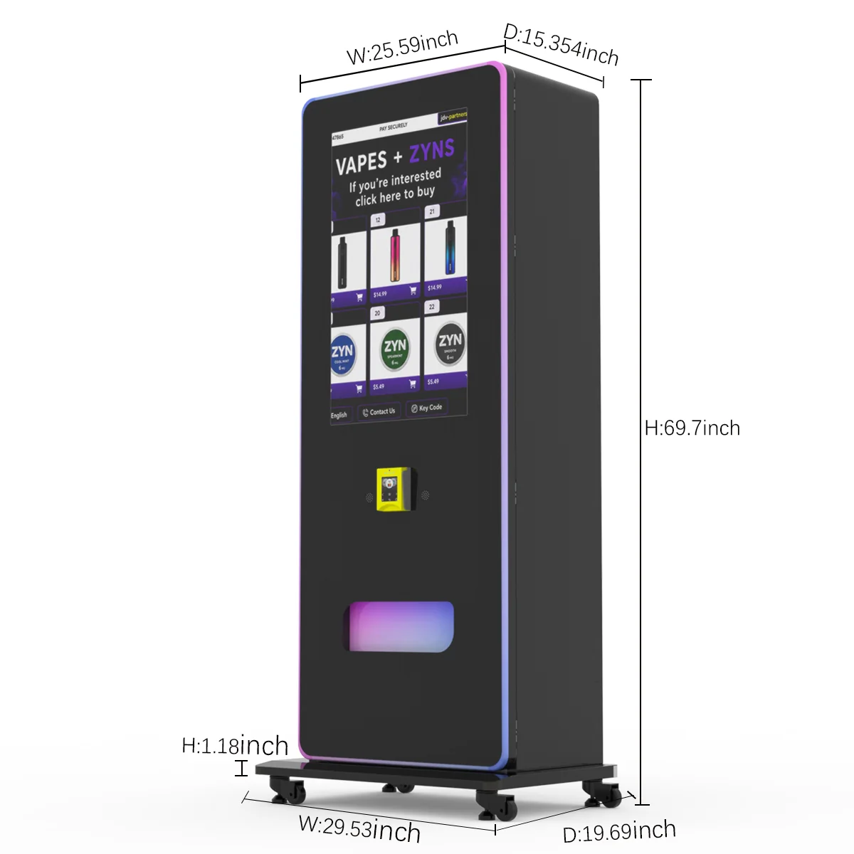 JDV Tower dimensions diagram