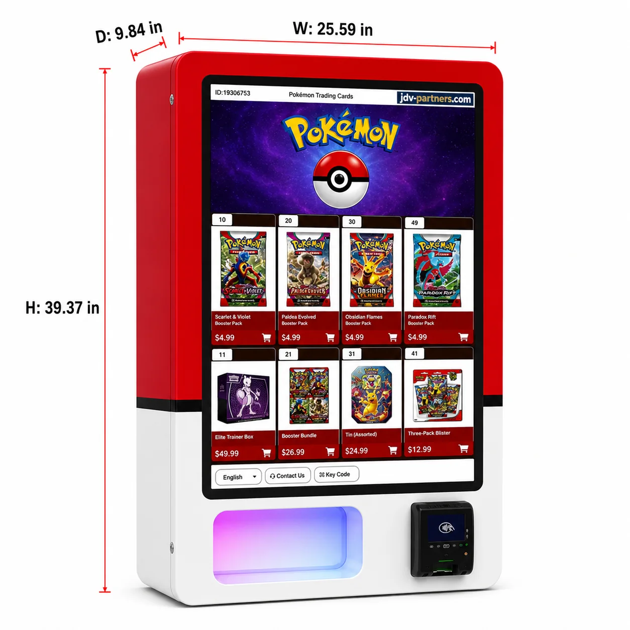 Pokémon Wall Mount dimensions diagram